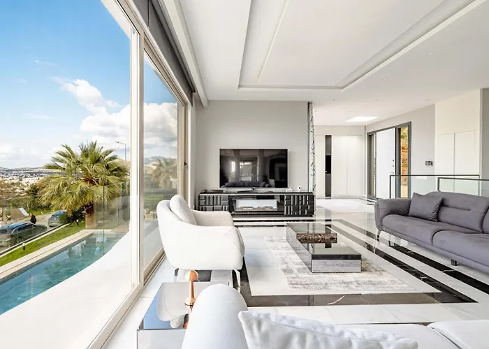 Private Luxury In With Pool, Sauna & Stunning Sea View בודרום